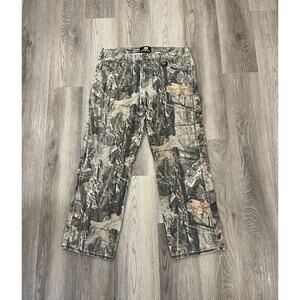 Mossy Oak Pants Mens 38x32 Camo Stretch Denim Hunting Outdoor Workwear Jeans